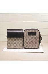 AAAAA Gucci GG Supreme belt bag 450956 Beige&black HV02761Qa67