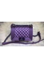 AAAAA Imitation Boy Chanel Flap Shoulder Bag Original Sheepskin Leather A67085 Violet HV07330oT91