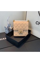 AAAAA Imitation Chanel Flap Shoulder Bag Sheepskin Leather 77398 apricot HV11211Sy67