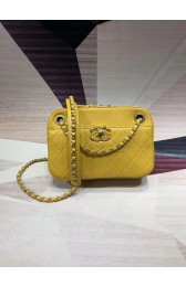 AAAAA Imitation Chanel Original Leather Bag 9235 Yellow HV03546Sy67