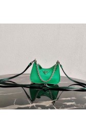 AAAAA Imitation Prada Re-Edition nylon mini shoulder bag 1TT122 green HV10615oT91