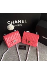 Best 1:1 Chanel Classic Flap Bag original Patent Leather 1115 pink HV05009eT55