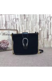 Best Gucci GG original suede leather dionysus medium bucket bag 499622 black HV06321kr25