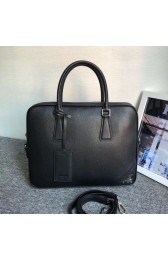 Best Prada Leather Briefcase 2VE368 black HV11030Ml87