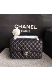 Best Quality Chanel Flap Shoulder Bag Original Deer leather A1112 black silver chain HV00843xb51