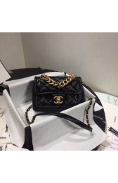 Best Quality Chanel Shoulder Bag Original Leather Black 50937 Gold HV03398xb51