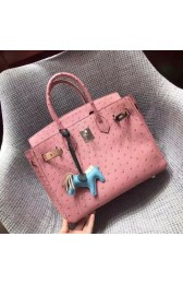 Best Quality Hermes Real ostrich leather birkin bag BK35 pink HV04858xb51