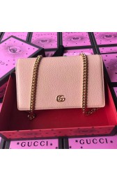 Best Replica Gucci GG Marmont leather mini chain bag 497985 Nude HV01617zU69