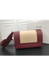 Celine frame Bag Original Calf Leather 5756 red.apricot HV05305zd34