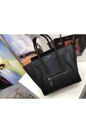 Celine Luggage Micro Tote Bag Original Leather CLY33081M Black HV00028Ea63