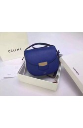 Celine Trotteur Bag Calfskin Leather 1268 Blue HV11046nE34