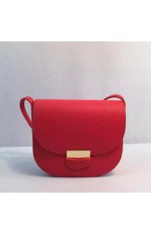 Celine Trotteur Bag Calfskin Leather 8002 Red HV10523Zf62