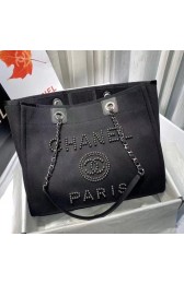Chanel 19SS Shopping bag A67001 black HV06233Ea63