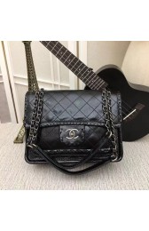 Chanel Calfskin leather Shoulder Bag A25698 black HV01939lU52