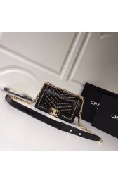 Chanel Calfskin Shoulder Bag B67085 black HV02115uT54