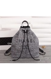 Chanel Canvas Backpack A57498 grey HV08239Ag46