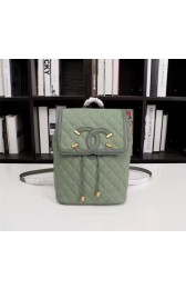 Chanel Caviar Leather Backpack 83430 green HV01739nB26