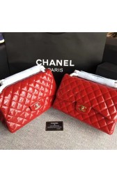 Chanel Classic Flap Bag original Patent Leather 1113 red HV03041wv88