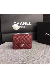Chanel Classic Flap Bag original Sheepskin Leather 1115 wine silver chain HV09347gE29