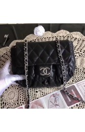 Chanel Classic Flap Bag Sheepskin Leather A33658 Black HV00107Gm74
