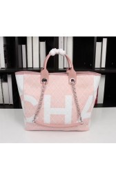 Chanel Cowhide Tote Bag 7180 pink HV10969fJ40