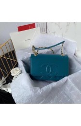 Chanel flap bag AS8830 blue HV10068hk64