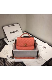 Chanel flap bag leather & Gold Metal AS0970 light pink HV10293CD62