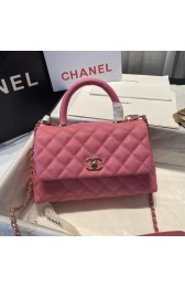 Chanel flap bag with top handle A92990 rose HV07733bm74