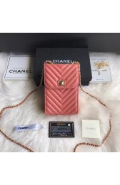 Chanel Flap Original Mobile phone bag 55698 pink HV01158Fh96