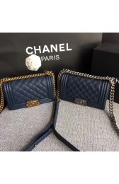 Chanel Flap Shoulder Bag Original Caviar leather LE BOY 67085 dark blue HV11488Kf26
