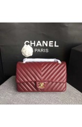 Chanel Flap Shoulder Bag Original sheepskin Leather CF 1112V red gold chain HV01120VF54