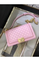 Chanel Flap Shoulder Bag Sheepskin Leather LE BOY A67086 pink HV02315nV16