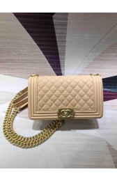 Chanel Leboy Original Calfskin leather Shoulder Bag apricot A67086 Gold HV01974yx89