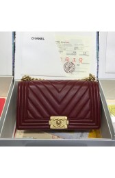 Chanel Leboy Original caviar leather Shoulder Bag V67086 Wine gold chain HV01959rf73