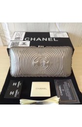 Chanel Minaudiere Metallic Lambskin & Ruthenium-Finish Metal 78988 grey HV09113nQ90