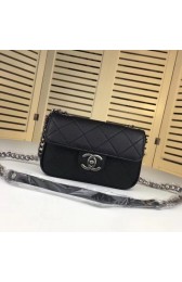 Chanel mini Leather cross-body bag 7739 black HV06898Yv36