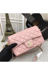 Chanel mini Sheepskin Leather cross-body bag 5698 pink HV10526bW68