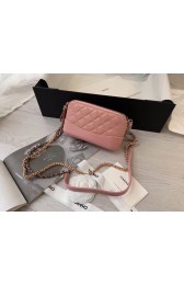 Chanel mini Shoulder Bag Leather B93825 pink HV08112lq41