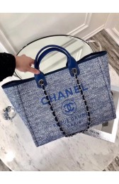 Chanel Original Canvas Leather Tote Shopping Bag 92298 blue HV01723EB28