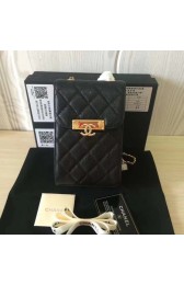 Chanel Original Caviar leather Mobile phone bag 2589 black HV00690Va47