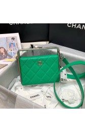 Chanel Original Sheepskin Leather clutch bag AS1732 green HV01429lu18