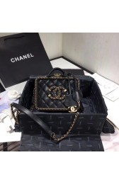 Chanel Original Small Sheepskin cosmetic bag AS1785 black HV08286yk28