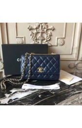 Chanel WOC Original leather Mini Shoulder Bag Sheepskin leather D33814 blue HV04830ED90