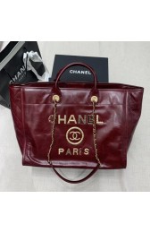 Cheap Copy Chanel cowhide Tote Shopping Bag A66942 Burgundy HV02119Eq45
