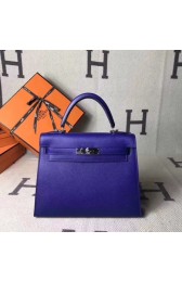Cheap Hermes original epsom leather kelly Tote Bag KL2832 blue HV01473sJ42