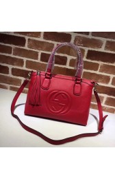 Copy Best Gucci Calf Leather Soho Top Handle Bag 308362 red HV07333Qc72