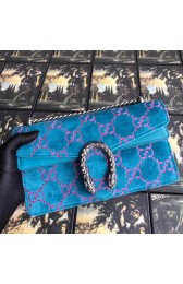 Copy Best Gucci Dionysus GG velvet small shoulder bag 499623 blue HV09523Qc72
