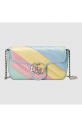 Copy Gucci GG Marmont super mini bag 476433 Multicolored pastel HV03439Ey31