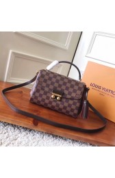 Copy Louis Vuitton Damier Ebene Canvas Croisette Hand Carry Shoulder Handbag N53000 HV04911Kn92