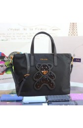 Copy Prada Nylon cloth casual bag 1BG061 black HV10886Zn71